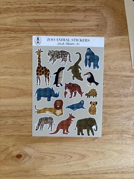 SS13 Zoo Animal Sticker Sheet