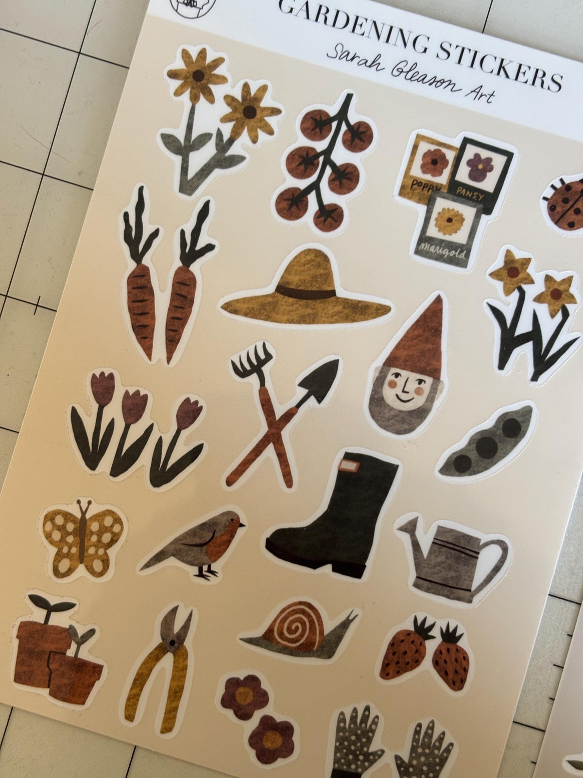 SS05 Gardening Sticker Sheet