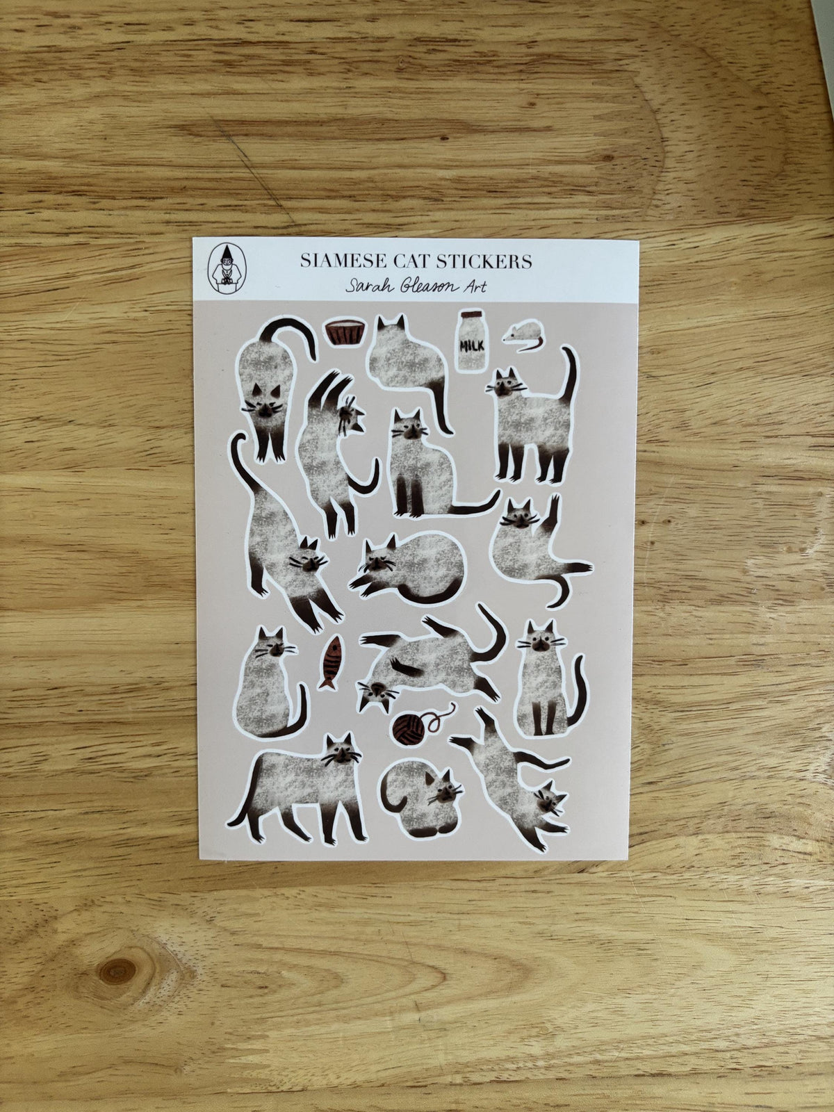 SS16 Siamese Cat Sticker Sheet