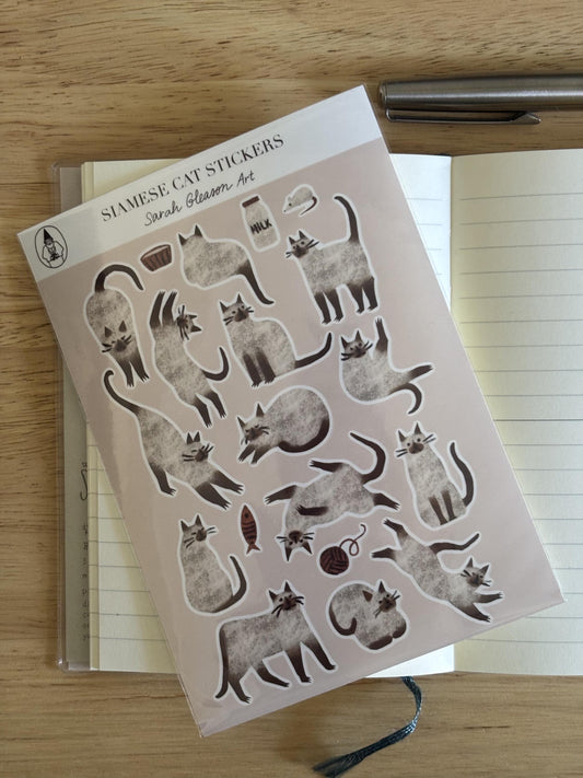 SS16 Siamese Cat Sticker Sheet