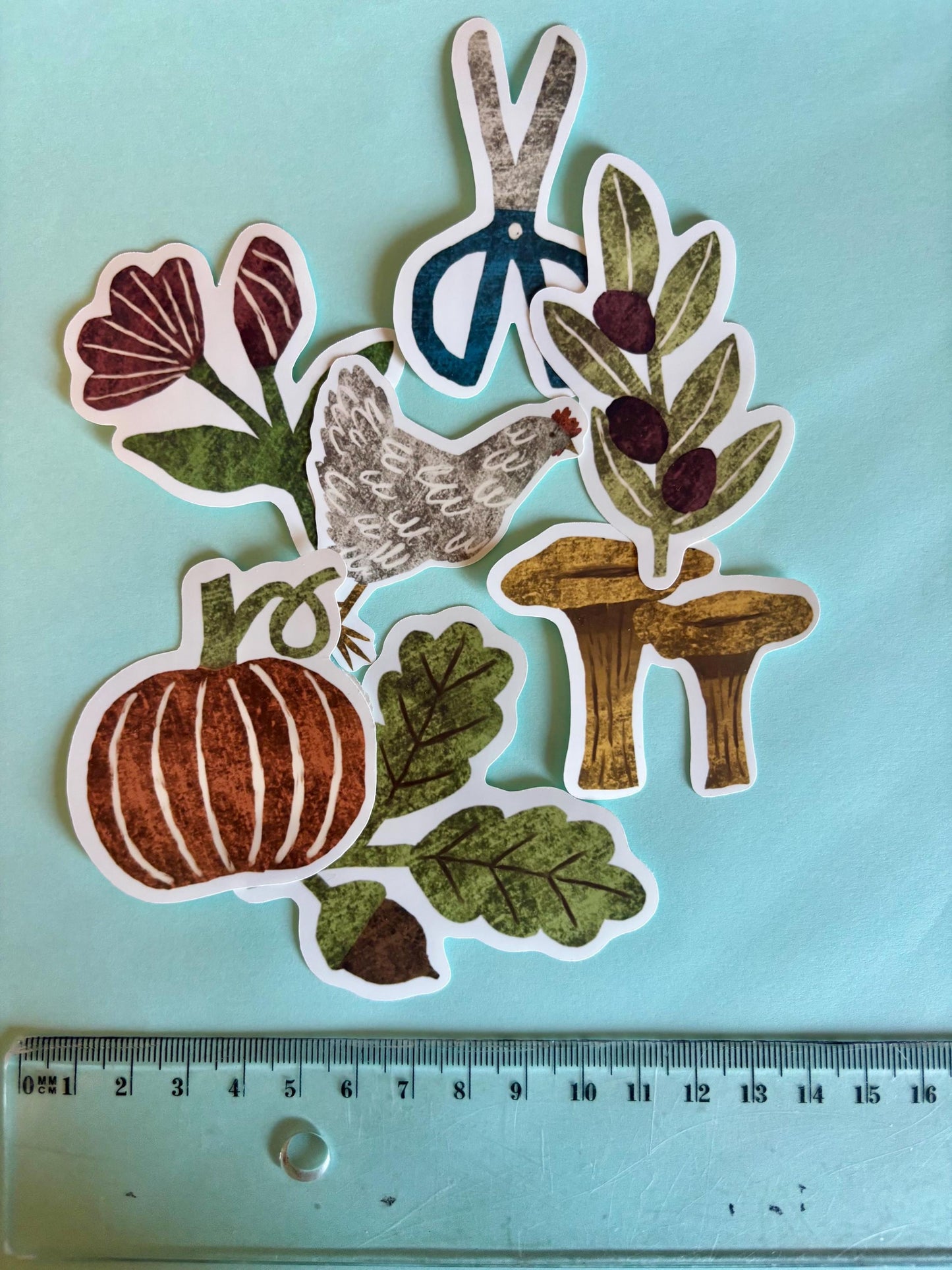 Autumn Stickers PNG – Printable Sticker Sheet & Clipart Pack, Cozy Hand-Drawn Digital Download for Planners, Bujo, Scrapbooking