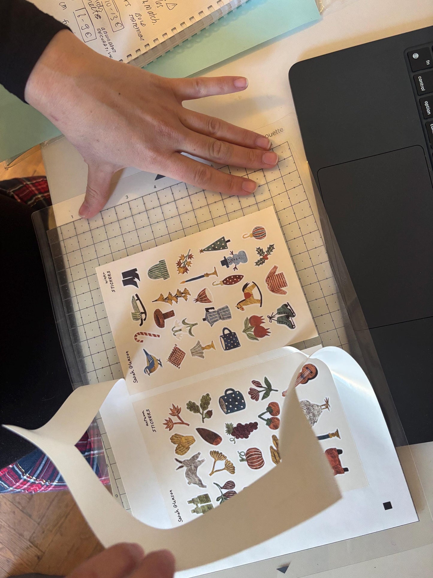 Autumn Hand-Drawn Journal Sticker Sheet – Cozy Planner Stickers, Bujo, Scrapbooking