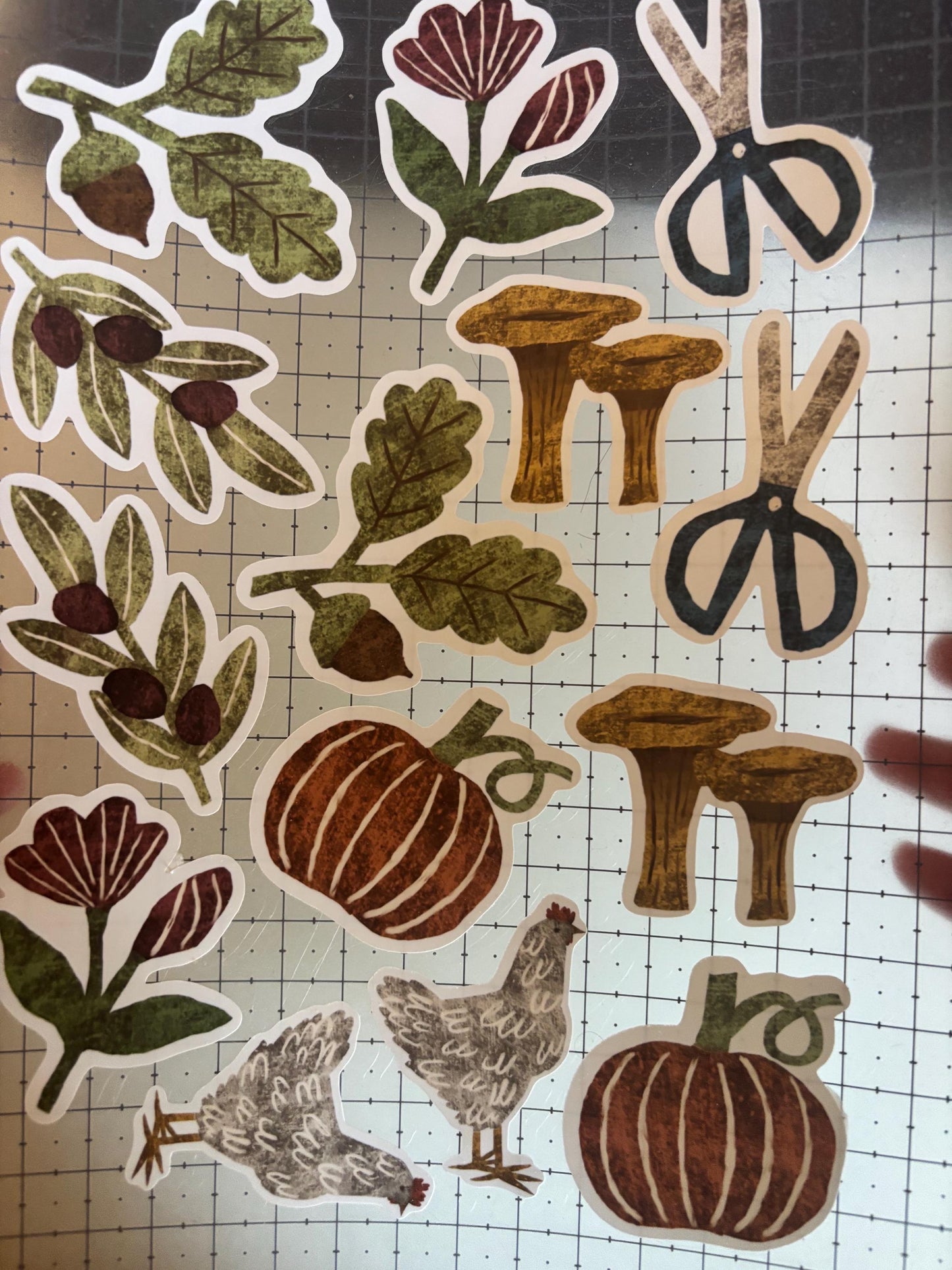 Autumn Stickers PNG – Printable Sticker Sheet & Clipart Pack, Cozy Hand-Drawn Digital Download for Planners, Bujo, Scrapbooking