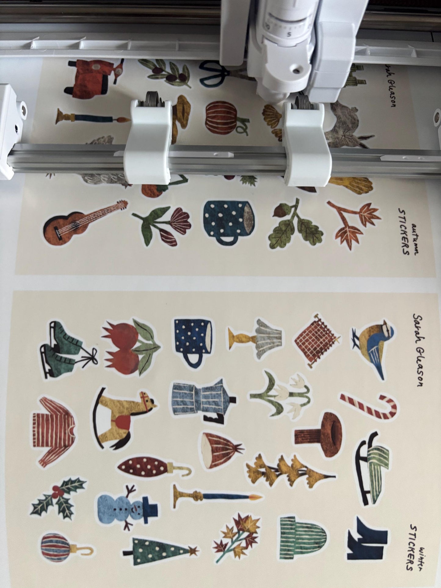 Autumn Hand-Drawn Journal Sticker Sheet – Cozy Planner Stickers, Bujo, Scrapbooking