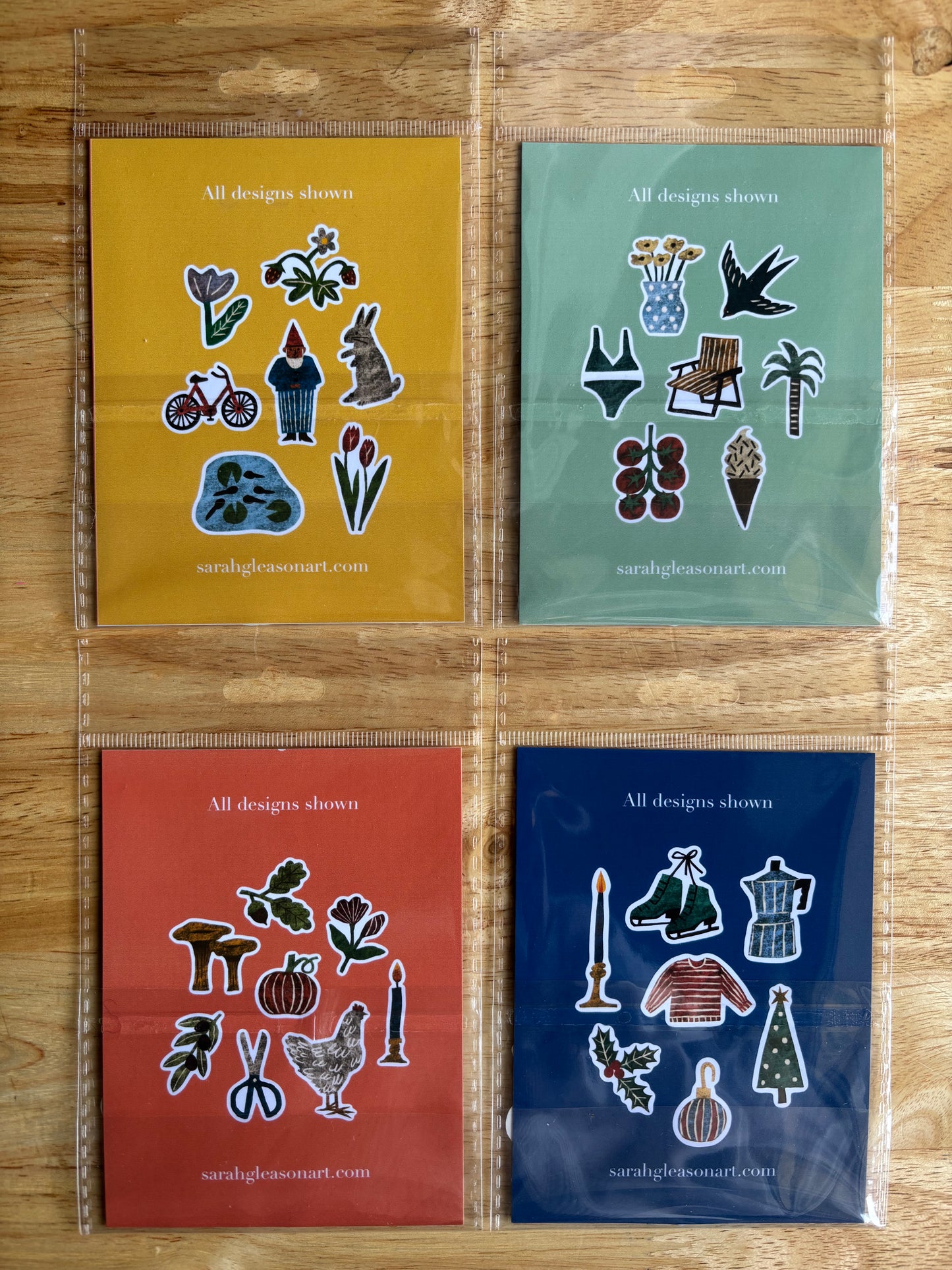 Autumn Die Cut Stickers | Set of 7 Hand Drawn Journal and Scrapbook Stickers (Large)