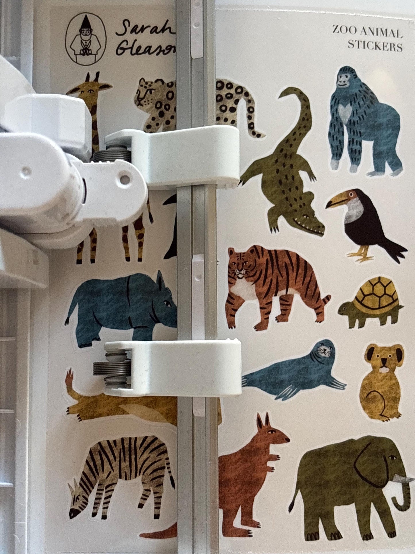 Zoo Animal Hand-Drawn Journal Sticker Sheet – Cozy Planner Stickers, Bujo, Scrapbooking