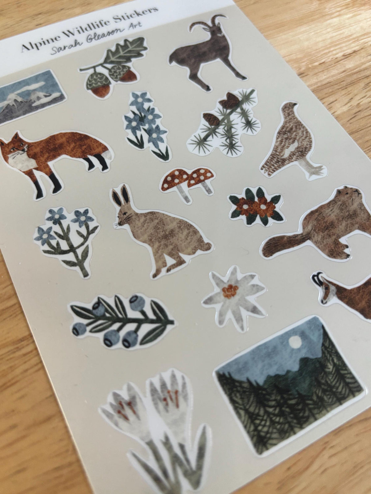 SS02 Alpine Wildlife Sticker Sheet