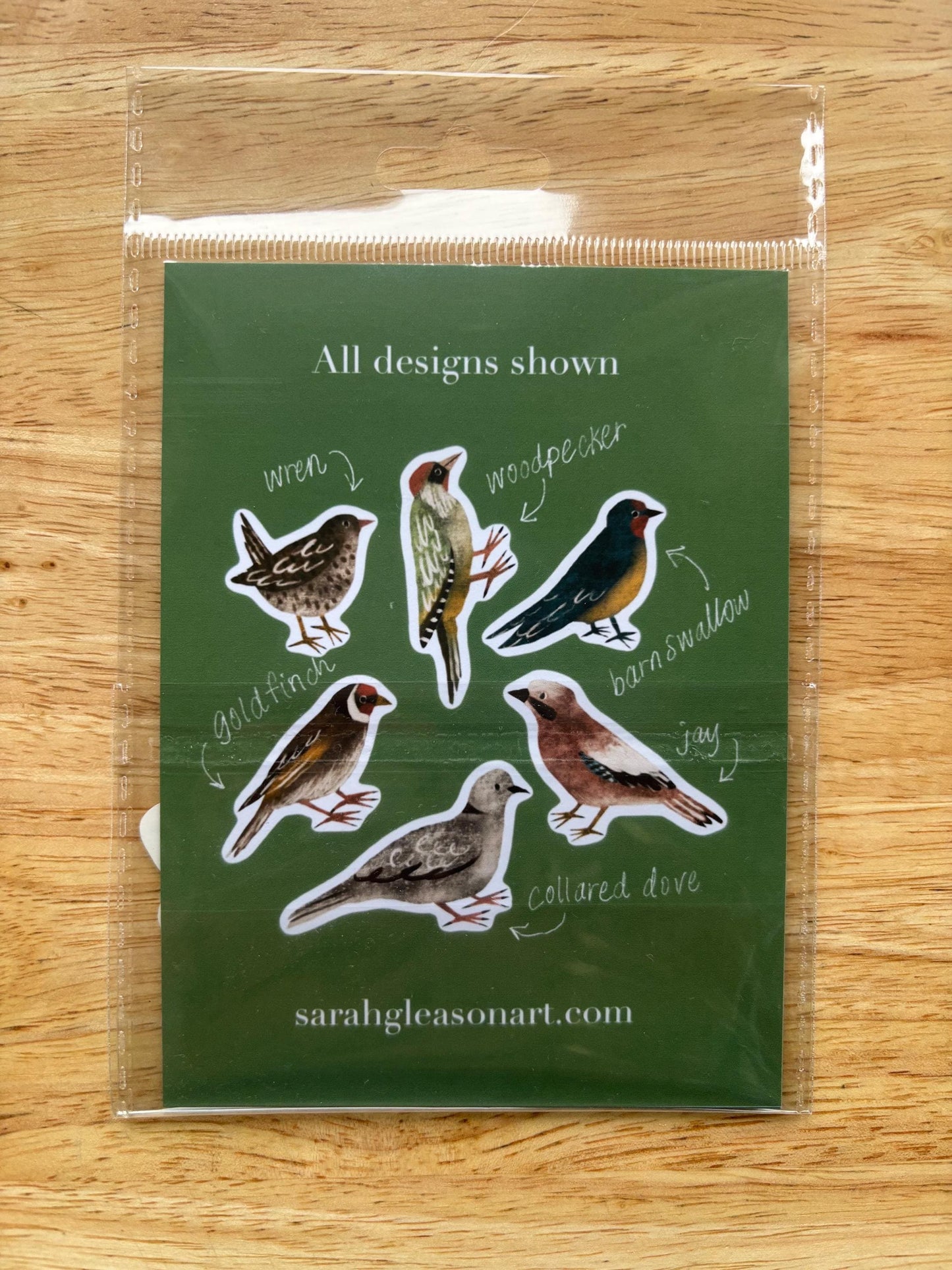 Backyard Bird Die Cut Stickers Vol. 1 | Set of 6 Hand Drawn Journal and Scrapbook Stickers