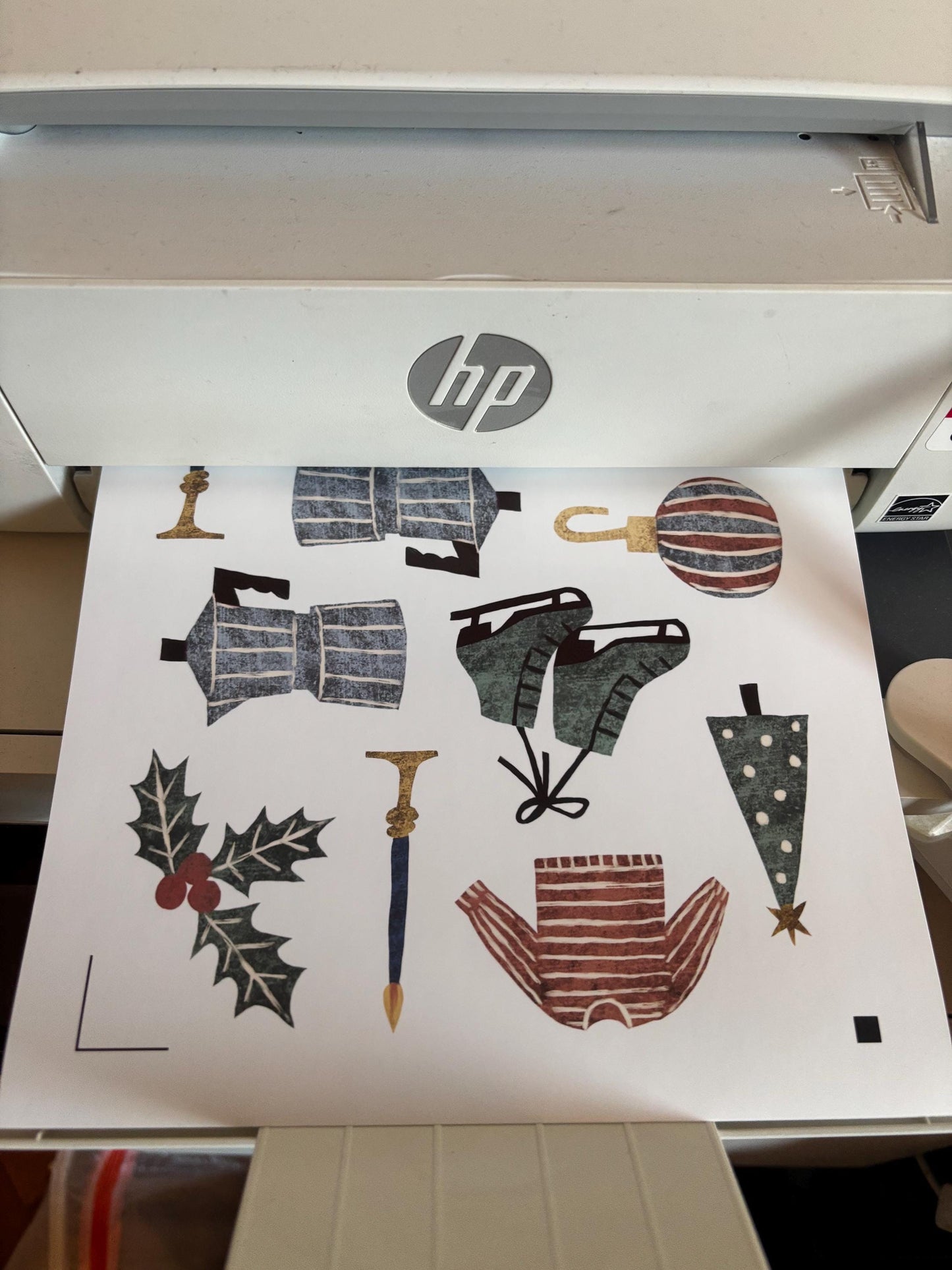 Winter Die Cut Stickers | Set of 7 Hand Drawn Journal and Scrapbook Stickers (Large)